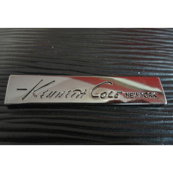 NEW Kenneth Cole Black Leather SHOULDER HANDBAG Tote Jill Wrap Paport PURSE - Picture 7 of 10